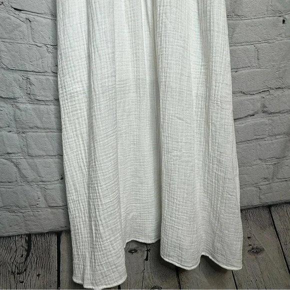 NWT J. Crew Scoop Neck Cotton Midi Dress Soft Gauze White Size Small - Picture 2 of 12